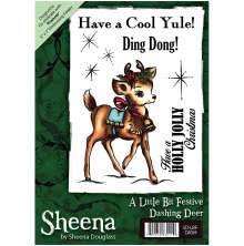 Sheena Douglass A6 Unmounted Rubber Stamp - Dashing Deer UTGÅENDE