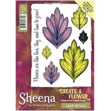 Sheena Douglass Create a Flower A6 Rubber Stamp - Leaf Petals UTGENDE