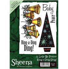 Sheena Douglass A6 Unmounted Rubber Stamp - Ring-a-Ding-Ding UTGENDE