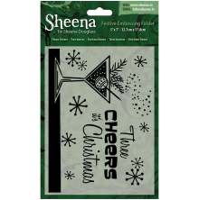 Sheena Douglass Christmas 5x7 Embossing Folder - Three Cheers UTGENDE