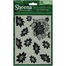 Sheena Douglass Christmas 5x7 Embossing Folder - Poinsettia Plethora UTGENDE