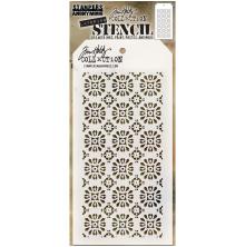 Tim Holtz Layered Stencil 4.125X8.5 - Rosette THS092