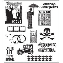 Tim Holtz Cling Stamps 7X8.5 - Mini Muse CMS063