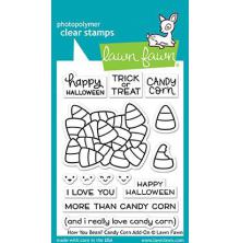 Lawn Fawn Clear Stamps 3X4 - How You Bean? Candy Corn LF1460