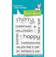 Lawn Fawn Clear Stamps 3X4 - Happy Happy Happy Add On LF1478