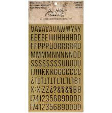 Tim Holtz Idea-0logy Metallic Stickers 4/Pkg - Alpha Gold