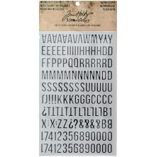 Tim Holtz Idea-0logy Metallic Stickers 4/Pkg - Alpha Silver