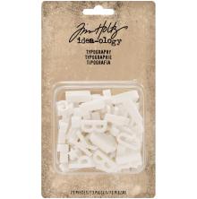 Tim Holtz Idea-0logy Typography Plastic Alphabet 73/Pkg - White