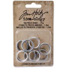 Tim Holtz Idea-0logy Tag Press Rings 1.9cm 15/Pkg