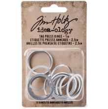 Tim Holtz Idea-0logy Tag Press Rings 2.5cm 15/Pkg