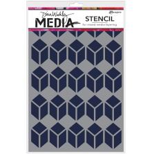 Dina Wakley MEdia Stencils 9X6 - Stacked Squares