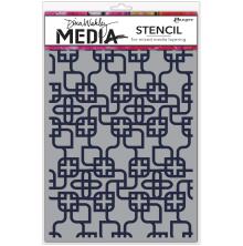 Dina Wakley MEdia Stencils 9X6 - Linking Pattern