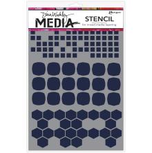 Dina Wakley MEdia Stencils 9X6 - Shape Mashup