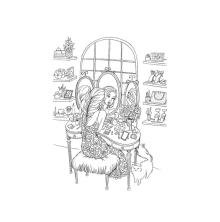 Prima Princesses Cling Stamp 5X7 - Gussy Up UTGENDE