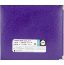We R Memory Keepers Classic Leather D-Ring Album 12X12 - Grape Soda