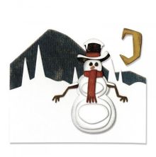 Tim Holtz Sizzix Thinlits Dies 10/Pkg - Snowman Scene UTGENDE