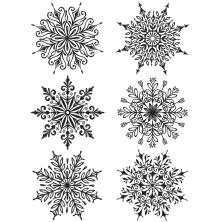 Tim Holtz Cling Stamps 7X8.5 - Swirly Snowflakes CMS319