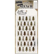 Tim Holtz Layered Stencil 4.125X8.5 - Pines THS096