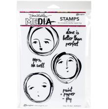 Dina Wakley MEdia Cling Stamps 6X9 - Oops, Oh Well