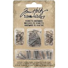 Tim Holtz Idea-Ology Vignette Hardware Pack-Hooks, Nails, Screw Eyes &amp; Lo