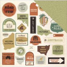 Kaisercraft Open Road Double-Sided Cardstock 12X12 - Outback UTGENDE