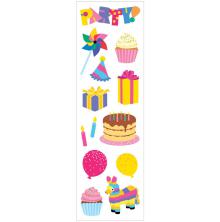 Mrs. Grossmans Stickers 2X6.5 3/Pkg - Party Time Strips