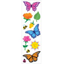 Mrs. Grossmans Stickers 2X6.5 3/Pkg - Butterflies &amp; Flowers Strips