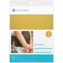 Silhouette Temporary Tattoo Paper 8.5X11 2/Pkg - Gold