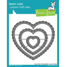 Lawn Fawn Dies - Lacy Heart Stackables LF1562