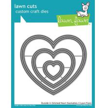 Lawn Fawn Dies - Outside In Stitched Heart Stackables LF1563