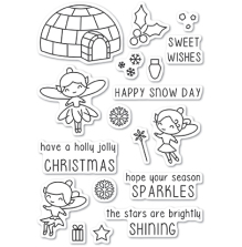 Poppystamps Clear Stamp - Wintertime Fairies