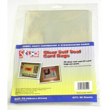 Stix2 Self Seal C5 Card Bags 50/Pkg - Clear