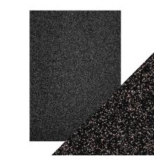 Tonic Studios Craft Perfect A4 Glitter Card - Black Sapphire 9943E