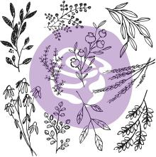 Prima Iron Orchid Designs Decor Clear Stamps 12X12 - Sweet Sprigs