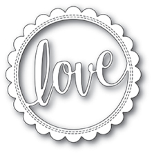 Poppystamps Die - Love Stitch Circle Frame