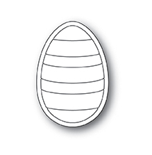 Poppystamps Die - Striped Egg