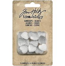 Tim Holtz Idea-Ology Gumdrops 15/Pkg - Hearts Clear