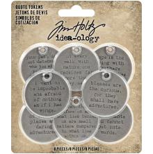 Tim Holtz Idea-Ology Metal Quote Tokens 8/Pkg