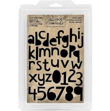 Tim Holtz Idea-Ology Cling Foam Stamps 38/Pkg - Cutout LC Alpha UTGENDE