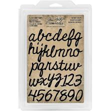 Tim Holtz Idea-Ology Cling Foam Stamps 38/Pk Cutout Script Alpha UTGENDE