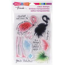 Stampendous Perfectly Clear Stamps 4x6 - Flamingo Messages UTGENDE