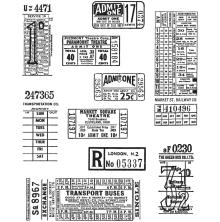 Tim Holtz Cling Stamps 7X8.5 - Ticket Booth CMS337