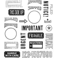 Tim Holtz Cling Stamps 7X8.5 - Mail Art CMS339