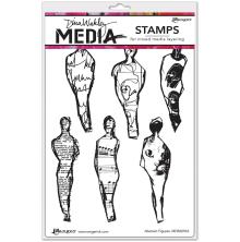 Dina Wakley MEdia Cling Stamps 6X9 - Abstract Figures