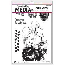 Dina Wakley MEdia Cling Stamps 6X9 - Friends To The End