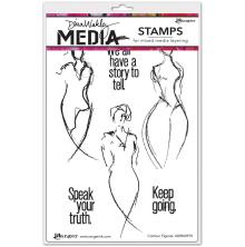 Dina Wakley MEdia Cling Stamps 6X9 - Contour Figures