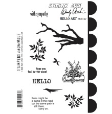 Wendy Vecchi Cling Stamps - Hello Art