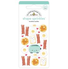 Doodlebug Sprinkles Adhesive Glossy Enamel Shapes - Breakfast Buddies UTGENDE