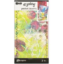 Dylusions Dyalog Printed Pocket Inserts 3/Pk