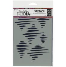 Dina Wakley MEdia Stencils 9X6 - Tornado